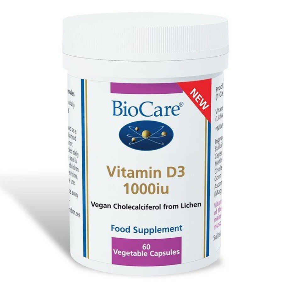 BioCare Vitamin D3 1000iu 60 Capsules